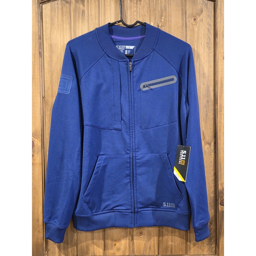 New 5.11 Tactical Blue Outdoor Fall Charisma Bomber Full Zip Jacket‎ Women's Lg